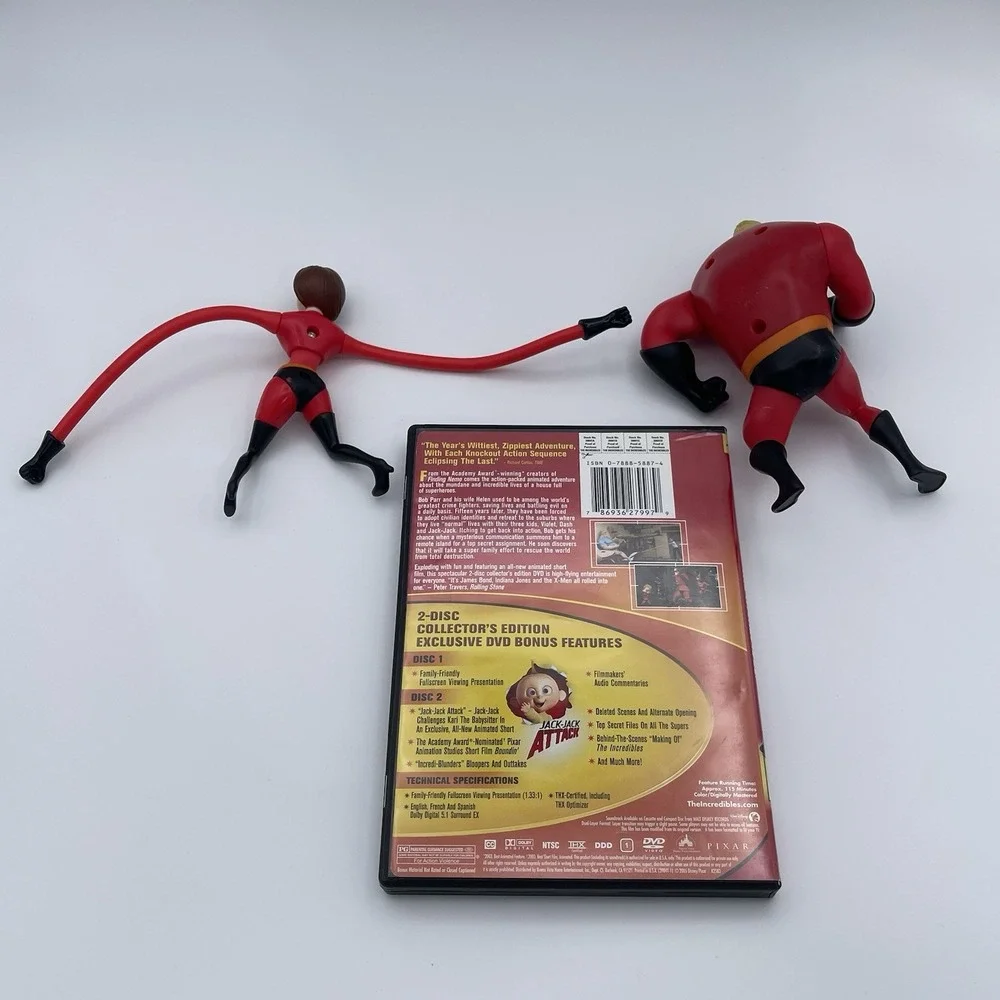 The Incredibles 2-Disc‎ Collector's Edition DVD + 2 Action Figures Disney Pixar